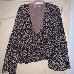 Cheetah print blouse
